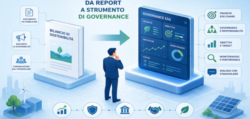 Infografica: il bilancio di sostenibilità da report a strumento di governance